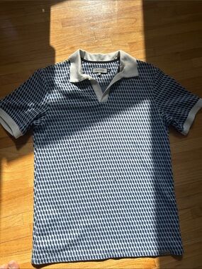 Mauvais Navy and white Short-Sleeve Polo